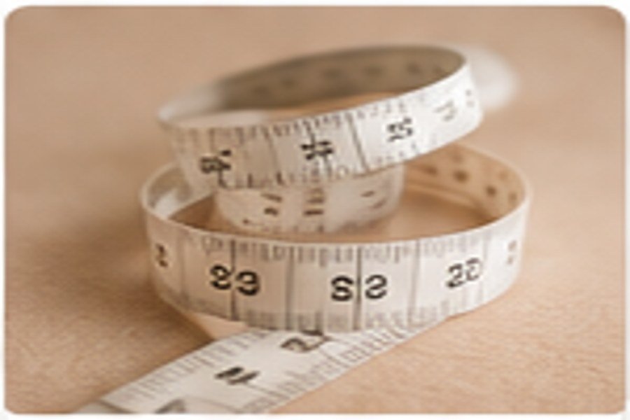 Measuring tape used for lingerie sizing